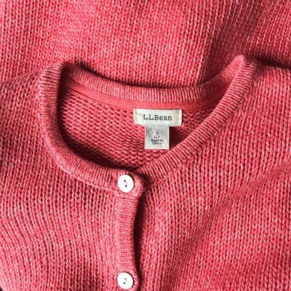 L.L. BEAN button up knit sweater 100% Cotton sz s - Picture 4 of 8